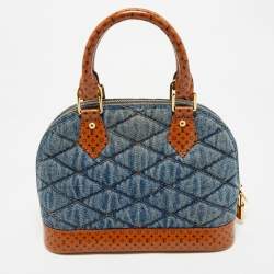 مملوكة مسبقًا Louis Vuitton Blue Denim and Monogram Leather Alma BB Bag