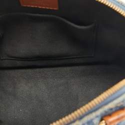 مملوكة مسبقًا Louis Vuitton Blue Denim and Monogram Leather Alma BB Bag