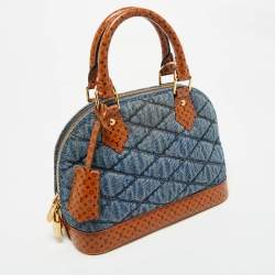 مملوكة مسبقًا Louis Vuitton Blue Denim and Monogram Leather Alma BB Bag