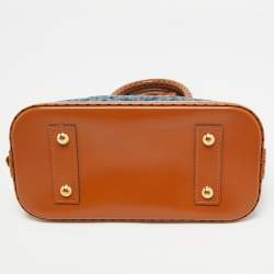 مملوكة مسبقًا Louis Vuitton Blue Denim and Monogram Leather Alma BB Bag