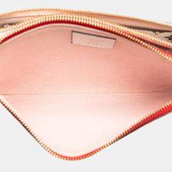 Pre Owned Louis Vuitton Red Limited Edition Monogram Giant Double Zip Pochette