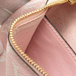 Pre Owned Louis Vuitton Red Limited Edition Monogram Giant Double Zip Pochette