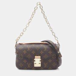 Pre Owned Louis Vuitton Pochette Metis EW Monogram Canvas Shoulder Bag