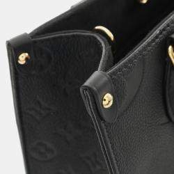Pre Owned Louis Vuitton On-The-Go PM Black Monogram Empreinte Leather Tote Bag