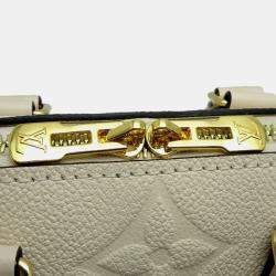 Pre Owned Louis Vuitton Speedy Bandouliere 20 Cream Monogram Empreinte Leather Boston Bag