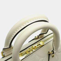 Pre Owned Louis Vuitton Speedy Bandouliere 20 Cream Monogram Empreinte Leather Boston Bag