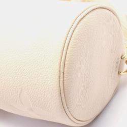 Pre Owned Louis Vuitton Papillon BB Ivory Monogram Empreinte Leather Handbag