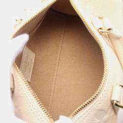 Pre Owned Louis Vuitton Papillon BB Ivory Monogram Empreinte Leather Handbag