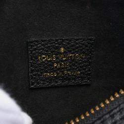 Pre Owned Louis Vuitton Nano Speedy Black Beige Monogram Empreinte Leather Handbag