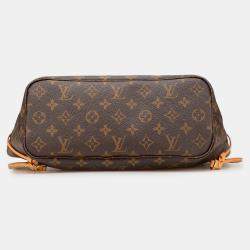 Pre Owned Louis Vuitton Brown Monogram Neverfull PM