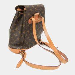 Pre Owned Louis Vuitton Montsouris MM Brown Canvas Backpack