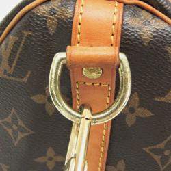 Pre Owned Louis Vuitton Speedy Bandouliere 30 Brown Canvas Handbag
