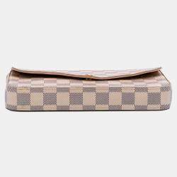 Pre Owned Louis Vuitton White Damier Azur Pochette Felicie