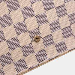 Pre Owned Louis Vuitton White Damier Azur Pochette Felicie