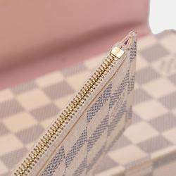 Pre Owned Louis Vuitton White Damier Azur Pochette Felicie