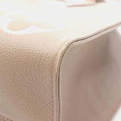 Pre Owned Louis Vuitton On The Go MM Tourterelle Monogram Empreinte Leather Tote Bag
