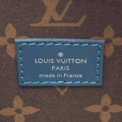 Pre Owned Louis Vuitton Keepall Bandouliere 25 Blue Monogram Coated Canvas Shoulder Bag
