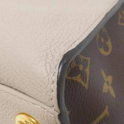 Pre Owned Louis Vuitton On My Side PM Grayish Tone Leather Shoulder Bag