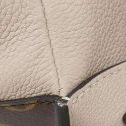 Pre Owned Louis Vuitton On My Side PM Grayish Tone Leather Shoulder Bag
