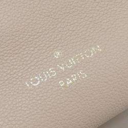 Pre Owned Louis Vuitton On My Side PM Grayish Tone Leather Shoulder Bag