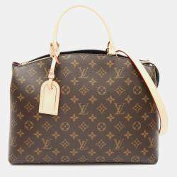 Pre Owned Louis Vuitton Grand Palais MM Brown Monogram Coated Canvas Shoulder Bag