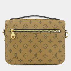 Pre Owned Louis Vuitton Pochette Metis MM Brown Monogram Reverse Shoulder Bag
