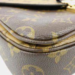 Pre Owned Louis Vuitton Pochette Metis MM Brown Monogram Reverse Shoulder Bag