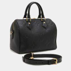 Pre Owned Louis Vuitton Speedy Bandouliere 25 Noir Monogram Empreinte Leather Shoulder Bag
