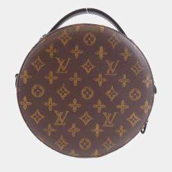 Pre Owned Louis Vuitton Wheel Box Brown Canvas Shoulder Bag