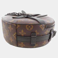 Pre Owned Louis Vuitton Wheel Box Brown Canvas Shoulder Bag