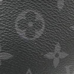 Pre Owned Louis Vuitton Saumur Black Monogram Eclipse Canvas Handbag