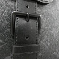 Pre Owned Louis Vuitton Saumur Black Monogram Eclipse Canvas Handbag