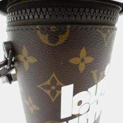 Pre Owned Louis Vuitton Everyday Coffee Cup White Canvas Shoulder Bag