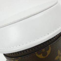 Pre Owned Louis Vuitton Everyday Coffee Cup White Canvas Shoulder Bag