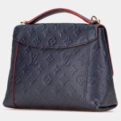 Pre Owned Louis Vuitton Navy Blue Monogram Empreinte Blanche BB