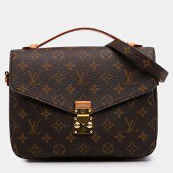 Pre Owned Louis Vuitton Brown Monogram Pochette Metis 