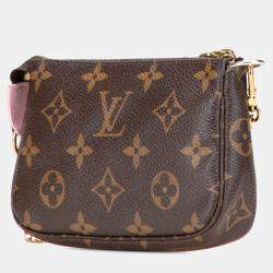 Pre Owned Louis Vuitton Brown Monogram Vivienne Christmas Animation Japanese Garden Mini Pochette Accessoires