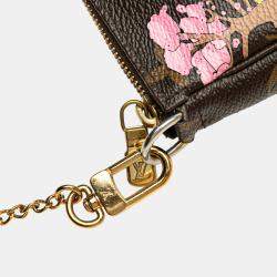 Pre Owned Louis Vuitton Brown Monogram Vivienne Christmas Animation Japanese Garden Mini Pochette Accessoires