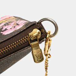 Pre Owned Louis Vuitton Brown Monogram Vivienne Christmas Animation Japanese Garden Mini Pochette Accessoires