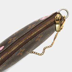 Pre Owned Louis Vuitton Brown Monogram Vivienne Christmas Animation Japanese Garden Mini Pochette Accessoires