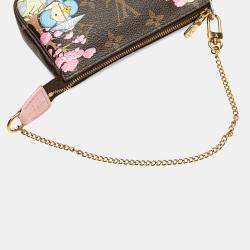 Pre Owned Louis Vuitton Brown Monogram Vivienne Christmas Animation Japanese Garden Mini Pochette Accessoires