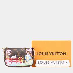Pre Owned Louis Vuitton Brown Monogram Vivienne Christmas Animation Japanese Garden Mini Pochette Accessoires