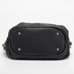 Pre Owned Louis Vuitton Black Monogram Mahina Leather Surya XL Bag