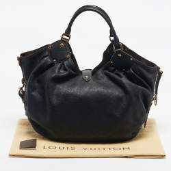 Pre Owned Louis Vuitton Black Monogram Mahina Leather Surya XL Bag