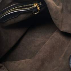 Pre Owned Louis Vuitton Black Monogram Mahina Leather Surya XL Bag