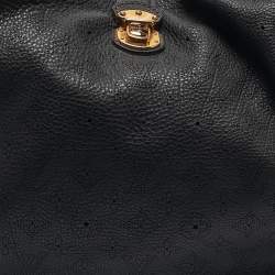 Pre Owned Louis Vuitton Black Monogram Mahina Leather Surya XL Bag