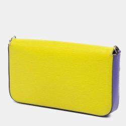 Pre Owned Louis Vuitton Yellow Epi Tricolor Pochette Felicie