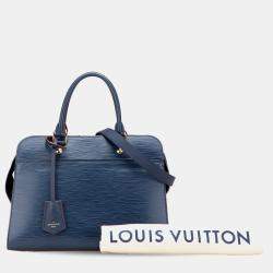 Pre Owned Louis Vuitton Blue Epi Vaneau MM Bag