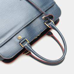 Pre Owned Louis Vuitton Blue Epi Vaneau MM Bag