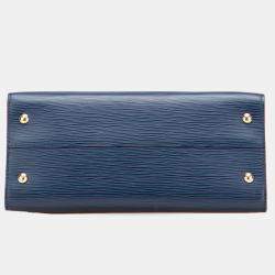 Pre Owned Louis Vuitton Blue Epi Vaneau MM Bag